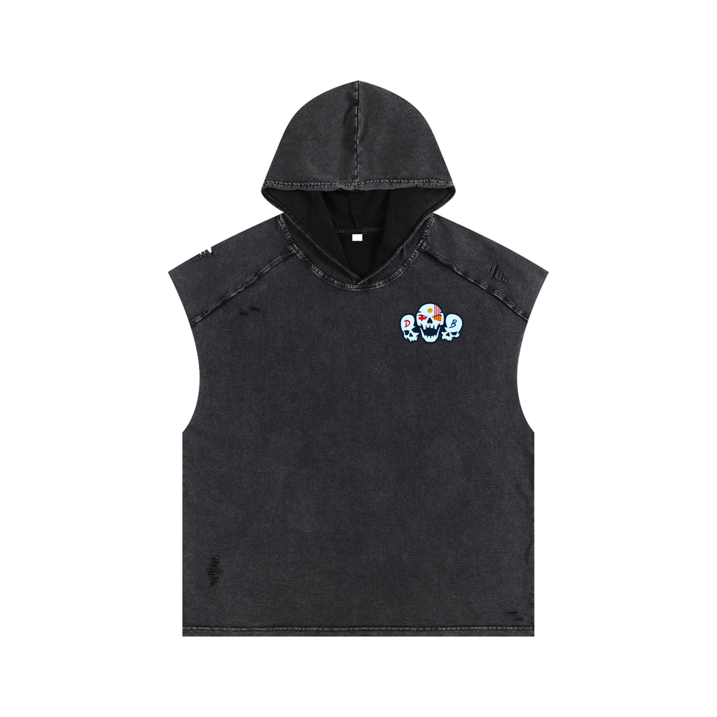 Snow Washed Boxy Hooded Tank Top
