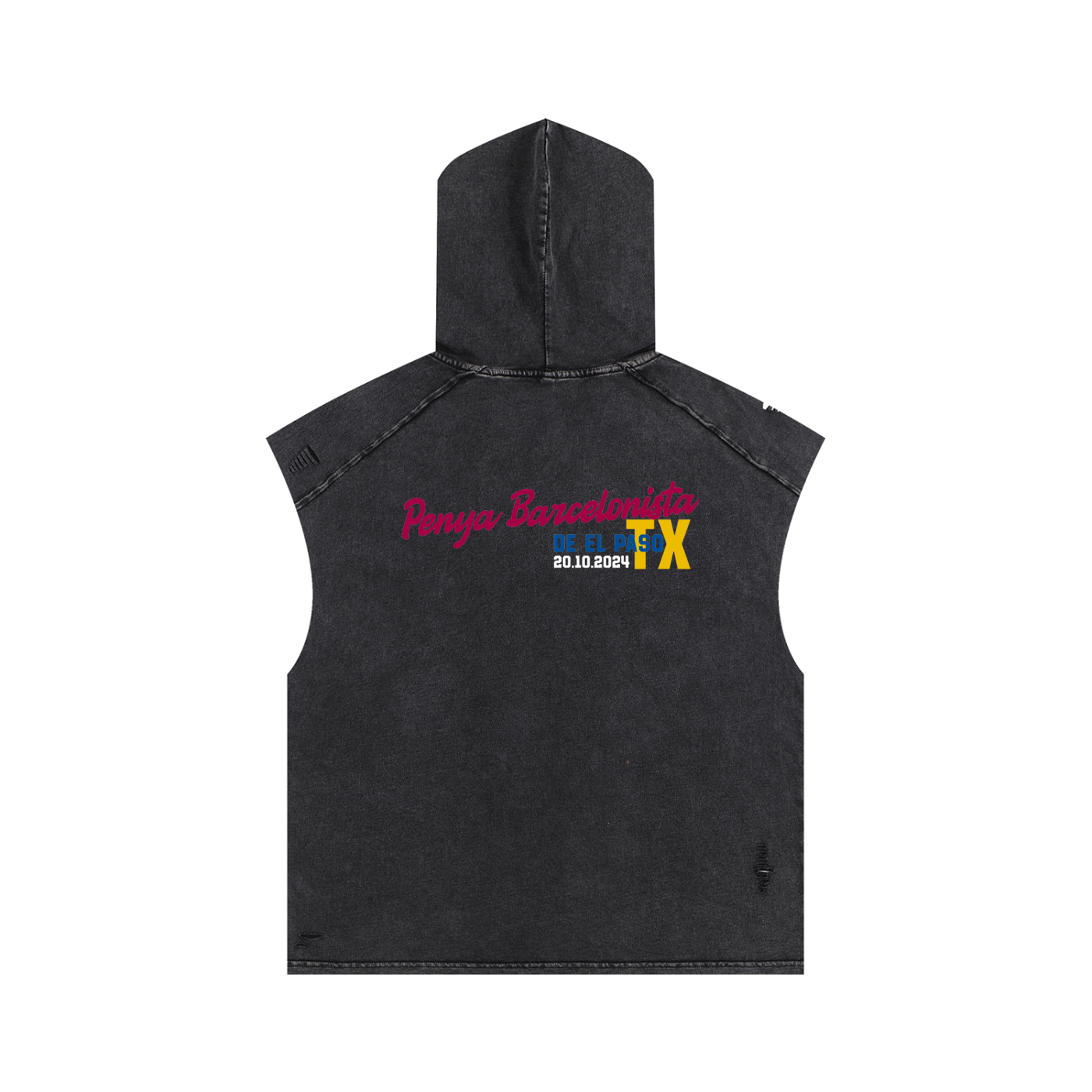 Snow Washed Boxy Hooded Tank Top