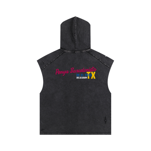 Snow Washed Boxy Hooded Tank Top